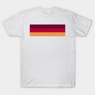 Roma Retro 1980 Maroon Red Gold Bars T-Shirt